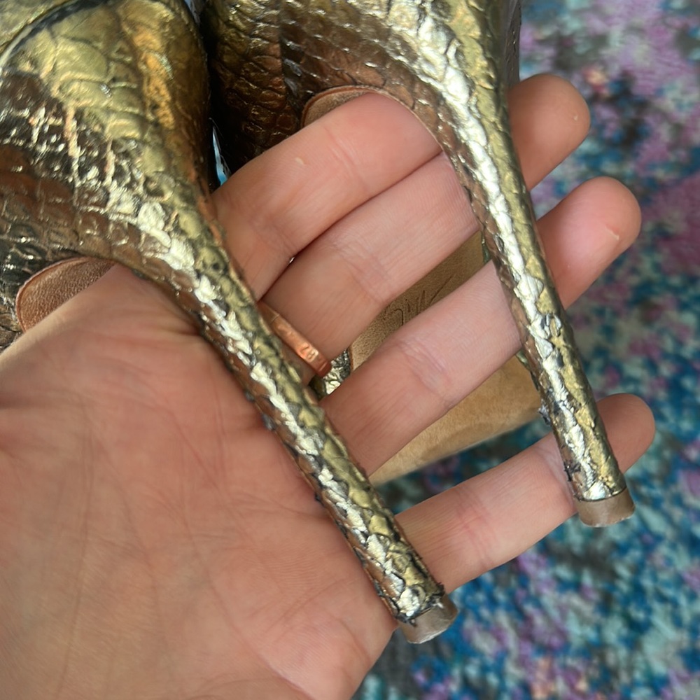 Giuseppe Zanotti Gold Python Pumps - image 8